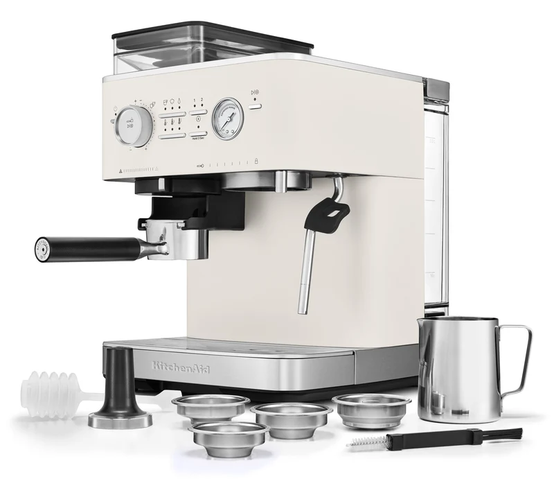 KitchenAid halbautomatische Espressomaschine mit Gratmahlwerk 5KES6551 inkl. GRATIS Illy Exploration Kit