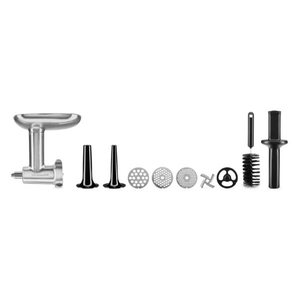 KitchenAid 4,8 L 5KSM185 Artisan Küchenmaschine Meatlover Metallfleischwolf 5KSMMGA Gr. 8 und Spritzgebäckvorsatz