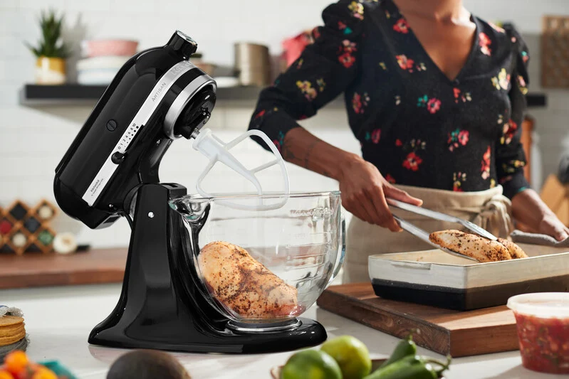 KitchenAid 4,8 L 5KSM185 Artisan Küchenmaschine Breadlover Messerschmidt Getreidemühlenvorsatz, Brotbackschüssel