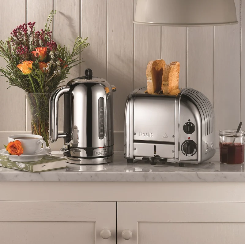 Dualit Toaster Paket 3, 2er Toaster mit zwei Sandwichzangen und Brötchenaufsatz