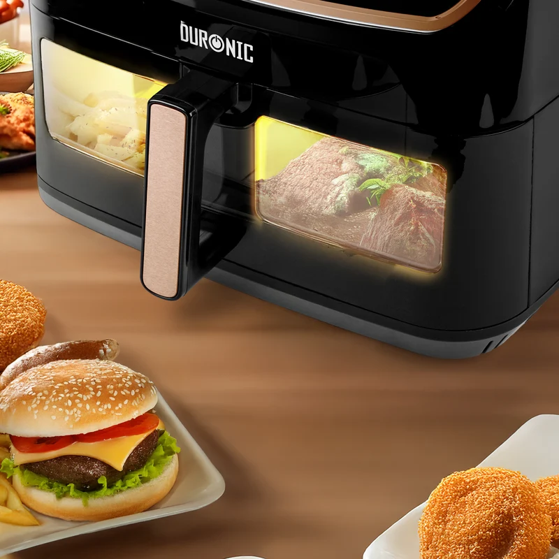 (LARGE DRAWER ONLY) Duronic Large Drawer AFD1 BG 2024 VERSION ONWARDS, 10L Drawer Specifically for The Duronic AF24 Air Fryer, One Big Sync Cook Cooking Tray for Dual Zone Air Fryer Black Gold