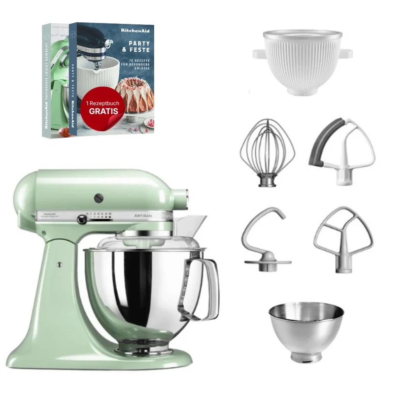KitchenAid 4,8 L 5KSM175 Artisan Küchenmaschine Icelover mit Eiszubereiter