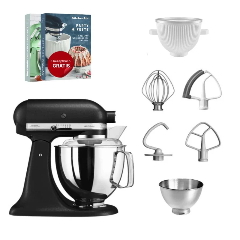KitchenAid 4,8 L 5KSM175 Artisan Küchenmaschine Icelover mit Eiszubereiter