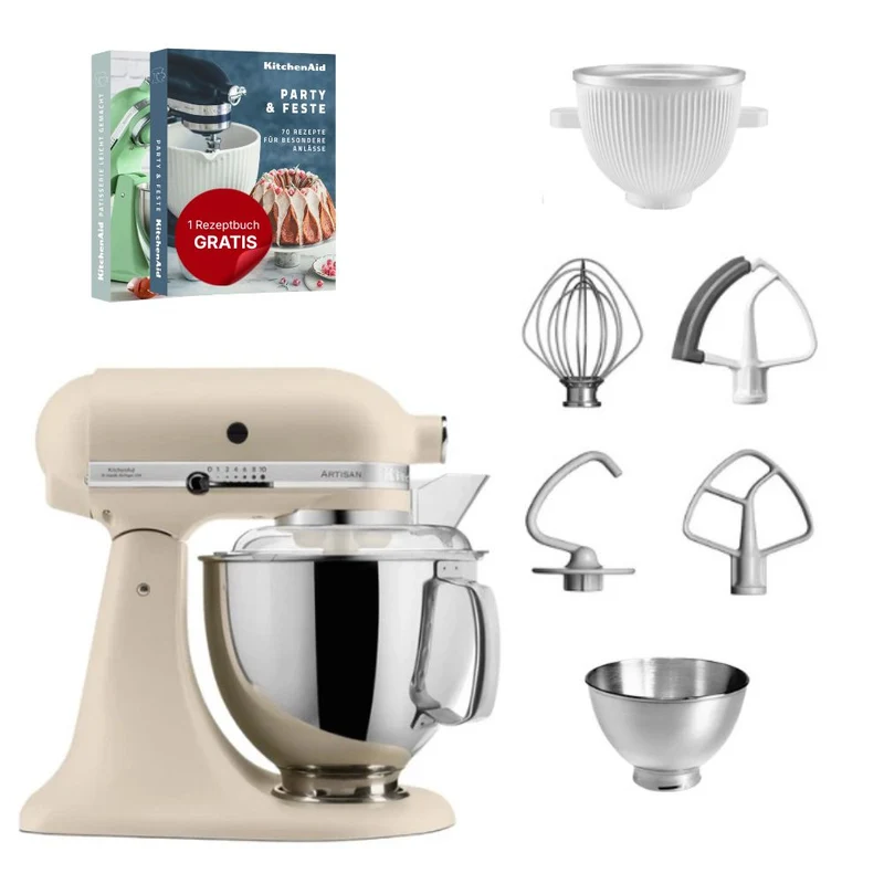 KitchenAid 4,8 L 5KSM175 Artisan Küchenmaschine Icelover mit Eiszubereiter