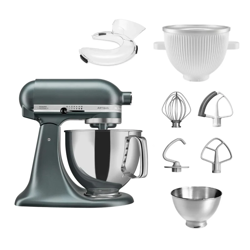 KitchenAid 4,8 L 5KSM175 Artisan Küchenmaschine Icelover mit Eiszubereiter