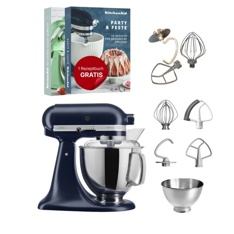 KitchenAid 4,8 L 5KSM175 Artisan Küchenmaschine Tschimmlover mit Tschimmhook Rührelementen