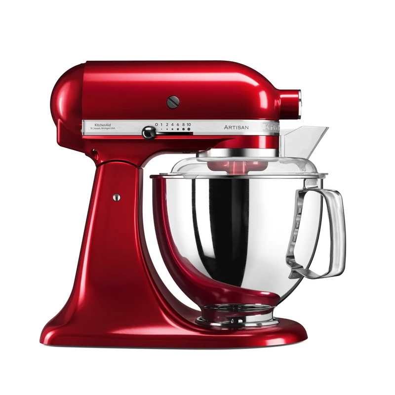 KitchenAid 4,8 L 5KSM175 Artisan Küchenmaschine Allrounderset mit Gemüseschneider+Fleischwolf+Spritzgebäckvorsatz