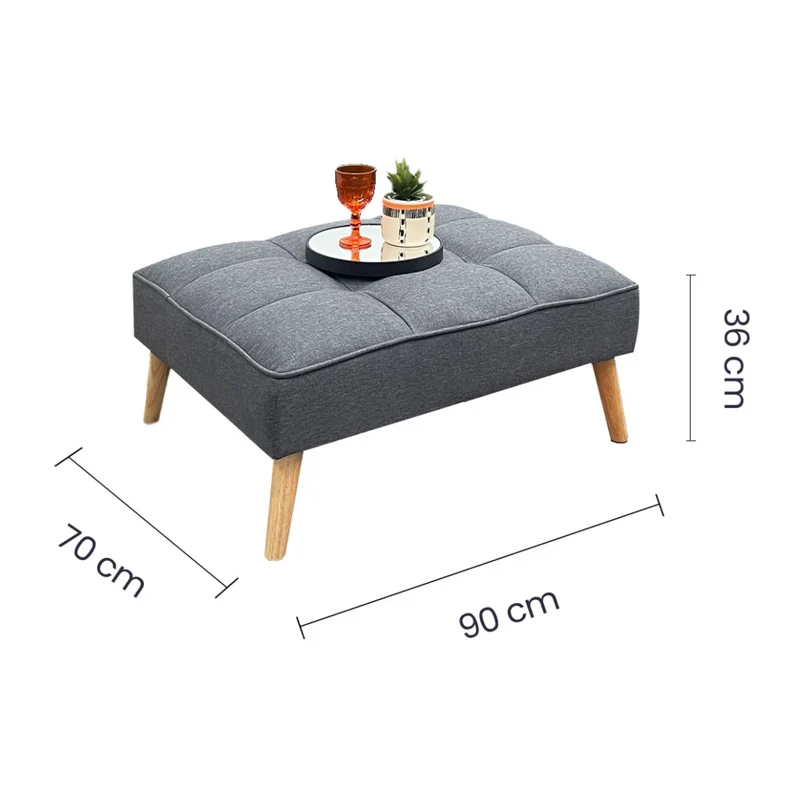 Tokoa Sofá Cama con Piecero 205x78x81cm