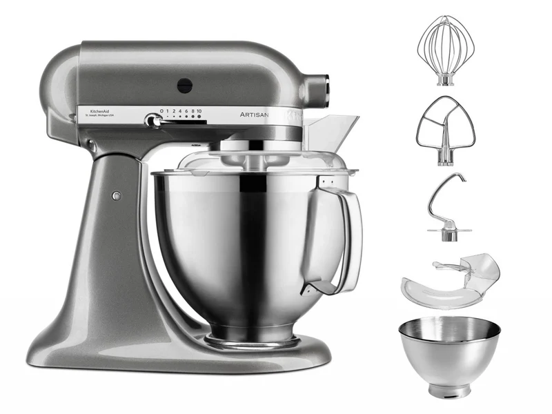 KitchenAid 4,8 L 5KSM185 Artisan Küchenmaschine Cookielover Artisan Fleischwolf+Spritzgebäck+Flexirührer