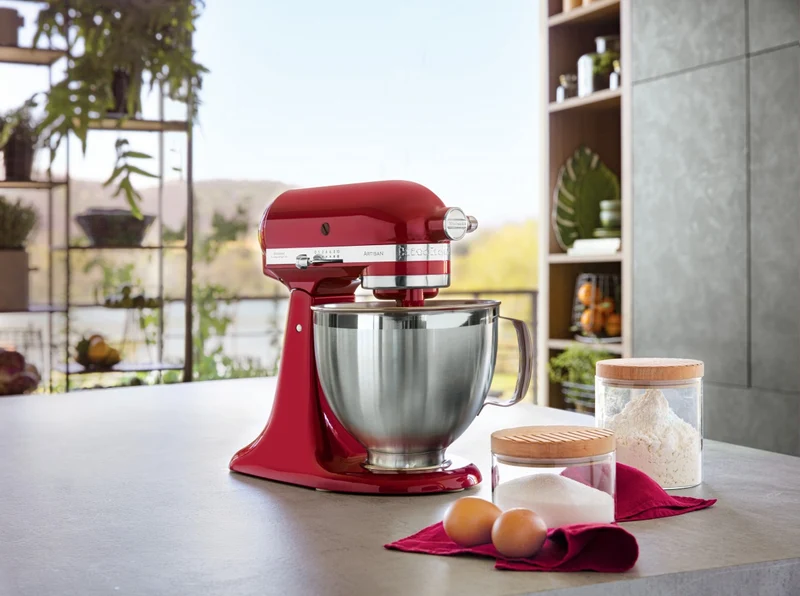 KitchenAid 4,8 L 5KSM185 Artisan Küchenmaschine Flexiset Artisan + Flexirührer
