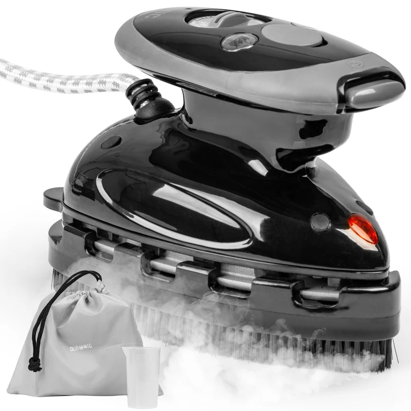 Duronic Travel Iron SI2 BK 375W Mini Irons with Variable Temperature Portable 50ml Black Steam Iron For Holiday Quilting Crafts Compact Design for Travelling