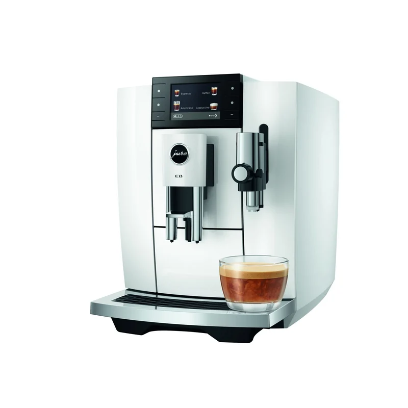 JURA E8 (ED) Kaffeevollautomat – 27 Spezialitäten, 3,5" Touchscreen, P.E.P.® | Inkl. 7 Jahre Garantie