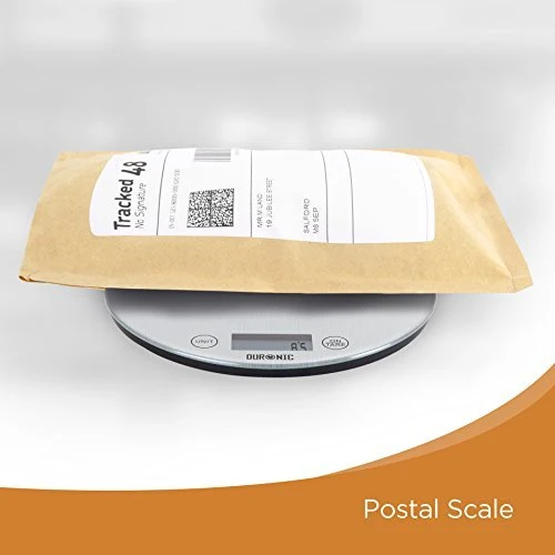 Duronic Digital Kitchen Scales KS1055 Electronic Kitchen Scale Measuring Weighing Scale Baking Scale for Cooking Baking Postal Mail Pet Food Measurement Baker Weight Scale, with Tare Clear LCD Display