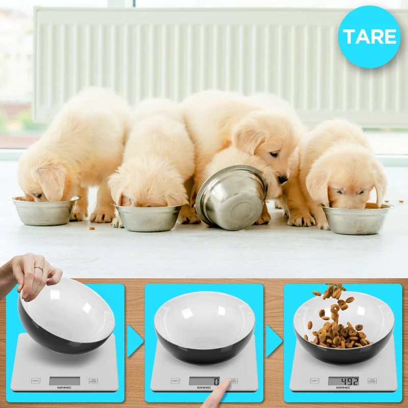 Duronic Digital Kitchen Scales KS1080 Digital Cooking Scales, Food Weighing Balance, Postal Scale, Electronic Weighing Scale for Kitchen, Baking Scale for Cooking, Pet Food, School, Office