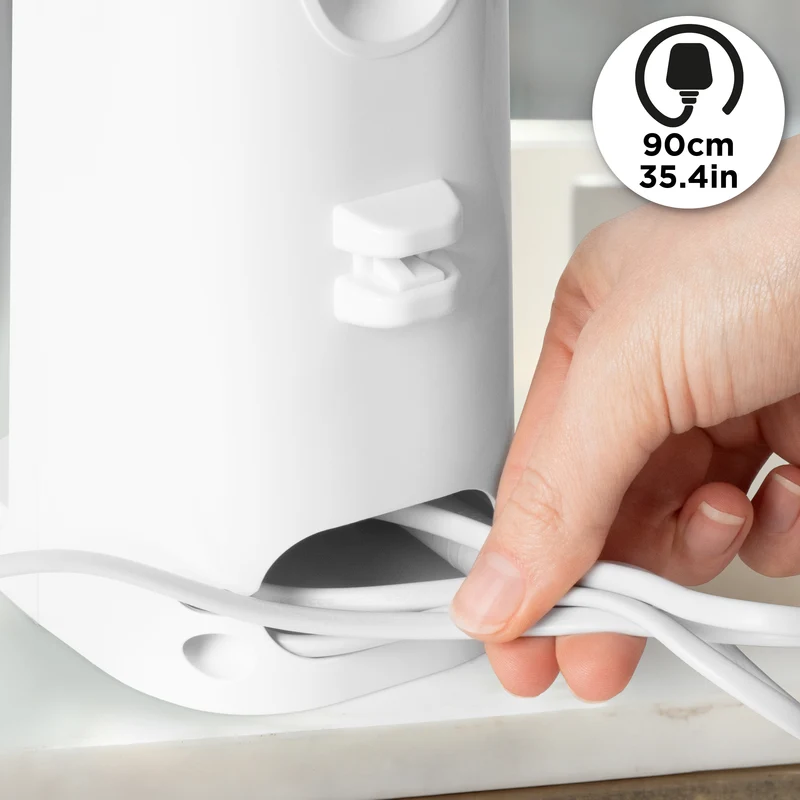 Duronic Electric Can Opener CO40 WE Automatic Tin Openers with Knife Sharpener & Bottle Opener 50W Magnetic Electrical Can Openers One Touch Tin Opener for Arthritis Elderly Seniors - White
