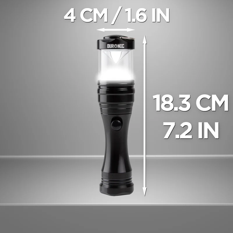 Duronic LED Torch RFL033AAA Portable Flashlight, Handheld Lantern, Lightweight Torch Light for Camping Hiking Night Emergencies & Blackouts