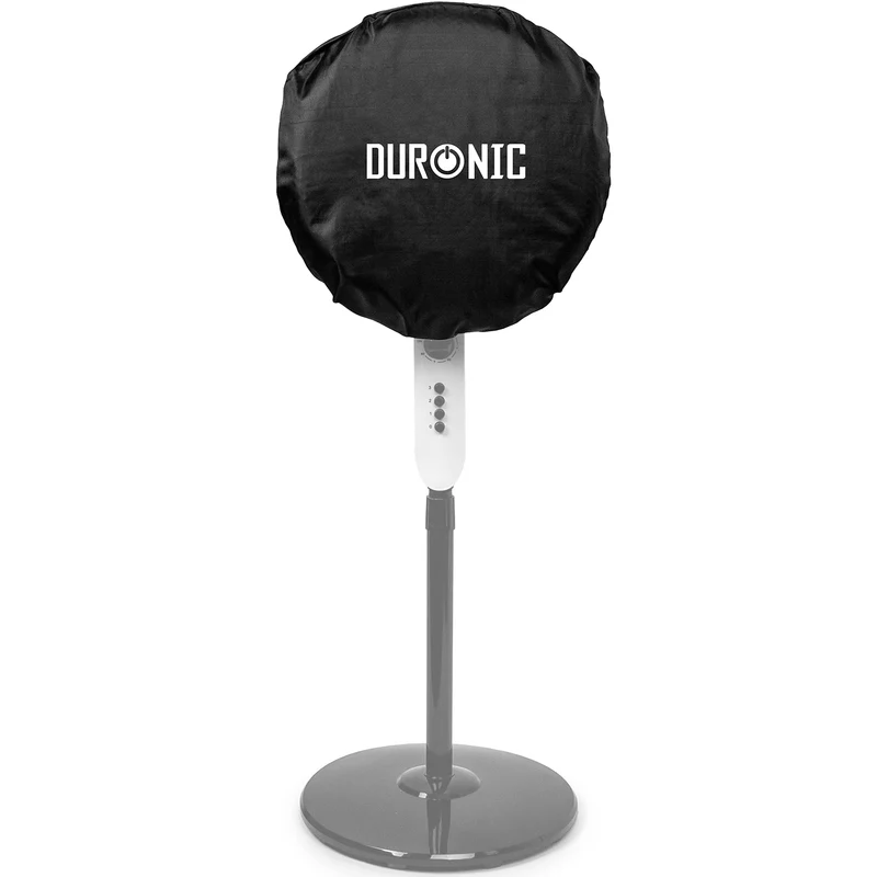 (FAN COVER ONLY) Duronic FAN COVER for 16 Inch & 12 Inch Fans, Suitable for Pedestal Fans and Desktop Fans, Wipe Clean Dust Cover for Electric Fans – black