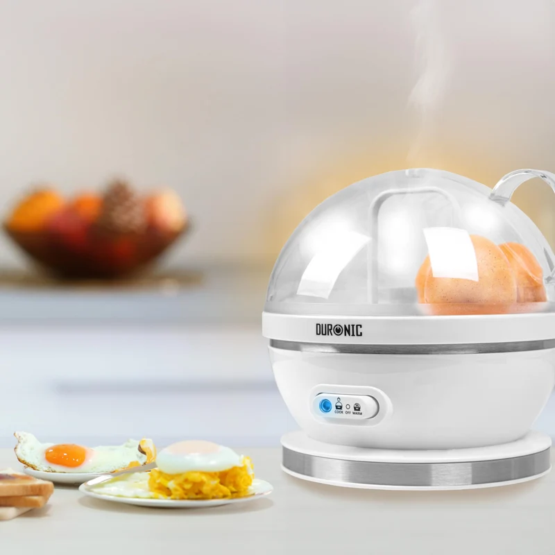 Duronic Electric Egg Boiler EB27 WE Steamer for Eggs 400W Automatic Egg Boiler Electronic Omelette Maker Poacher for 7 Soft, Medium & Hard Boiled Eggs