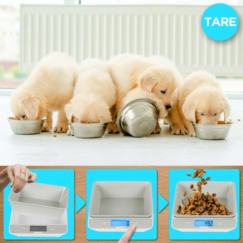 Duronic Digital Kitchen Scales KS100 GY Electronic Kitchen Scale with Bowl Measuring Weighing Scale Grey Baking Scale for Cooking Baking Mail Pet Food Measurement Baker Weight Scale, Tare LCD Display