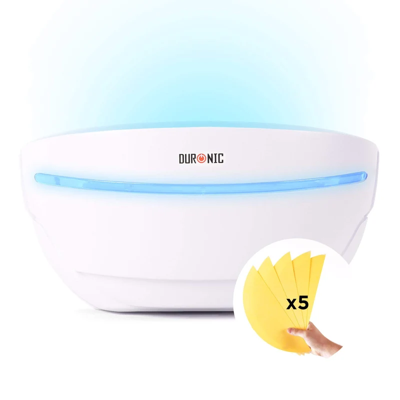 Duronic Electric Fly Catcher Sconce FKWS18 UV Lamp Electronic Fruit Fly Killer Bug Catcher, Wall Mount Sticky Trap for Flies Gnats Mosquito Flying Insects