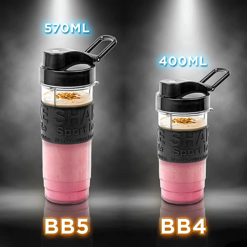 Duronic BB4 Trinkflasche für Standmixer | 400 ml Inhalt | BPA Frei | Passend zu BL510 Mixer für Smoothies und Shakes | Proteinshake, Fitness Drink, Babynahrung