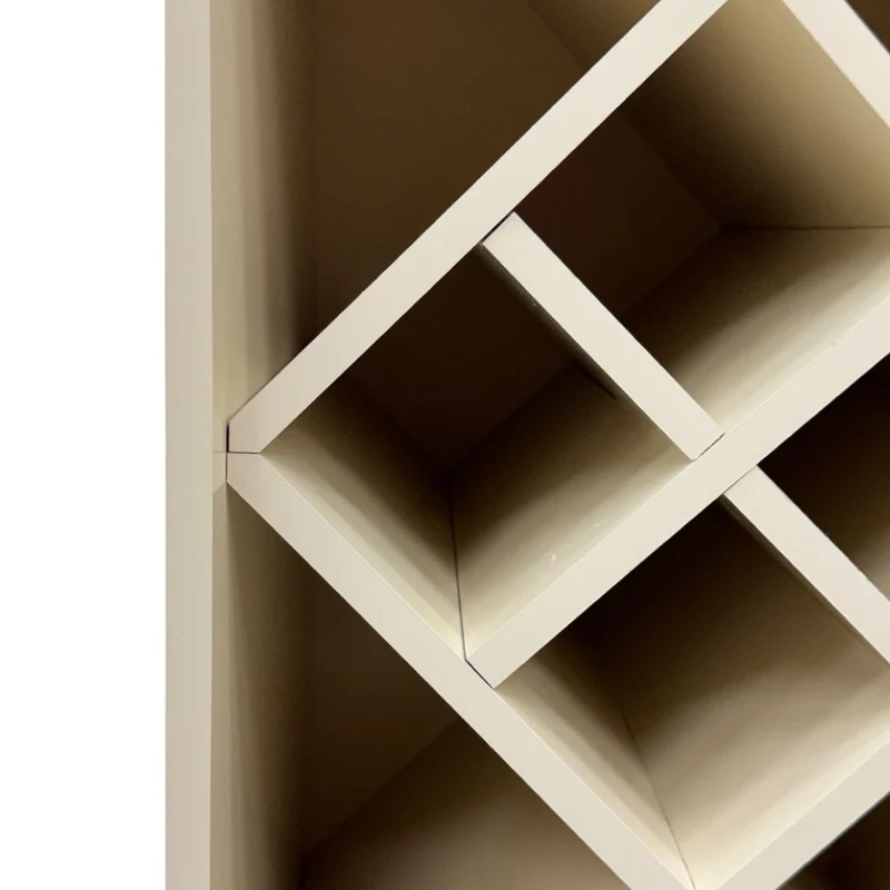 Tokoa Mesa Auxiliar con Estantes y Vineras 50cm Off White (44120)