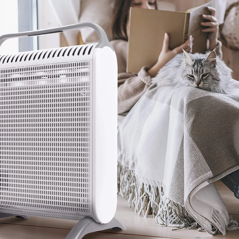 Duronic Electric Heater HV180 WE Oil Free Convection Heaters, Micathermic Panel Heaters, Portable Radiator with Mica Panels Convector Radiators for Heating Up Homes, Bedrooms, Offices & Garage Spaces