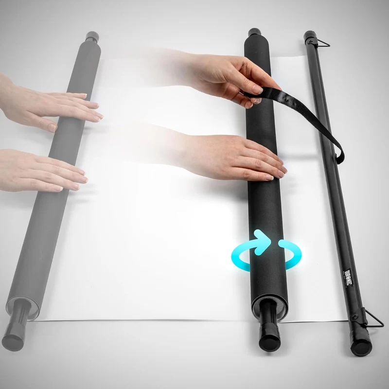 Duronic BPS40 4:3 Projektor-Leinwand, Beamer-Leinwand 40 Zoll, Heimkino mit 4K Full HD 3D, Rollo-Leinwand 1.0 Gain, Projektorleinwand für Wandmontage, Filmnacht, Videoleinwand für Büro Schulen