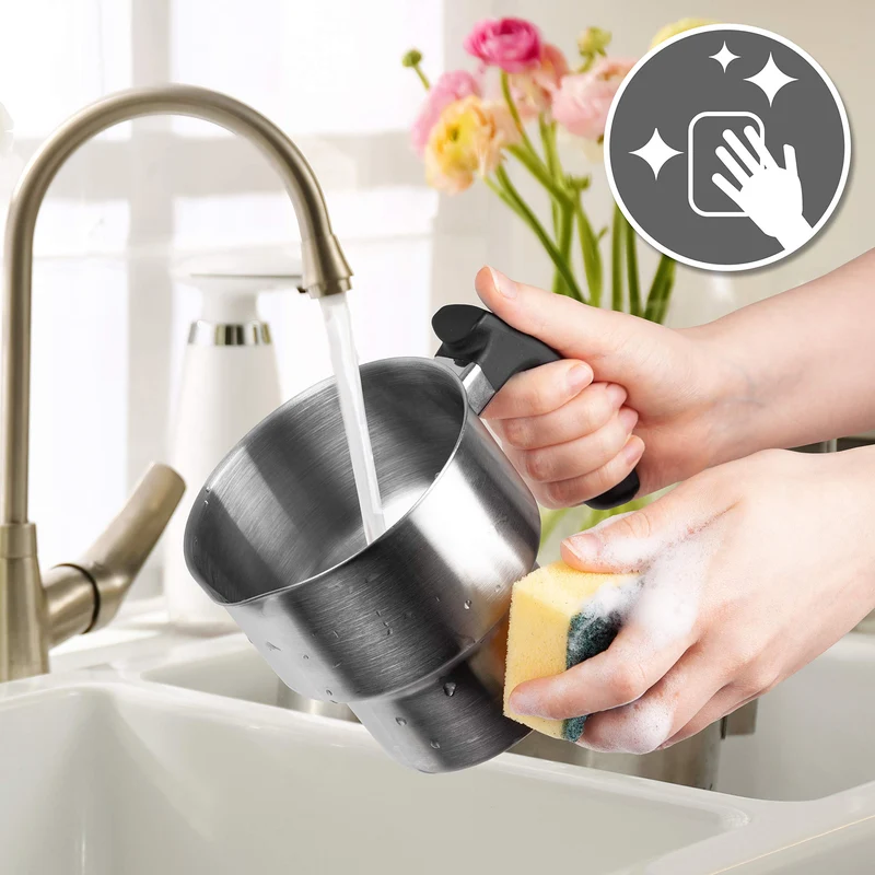 Duronic Milk Frother Electric MF500 BK Coffee Milk Frothers Steamer, Automatic Hot and Cold Foam Maker, Hot Chocolate Machine with Milk Heater and Warmer for Latte Froth, Coffees and Matcha