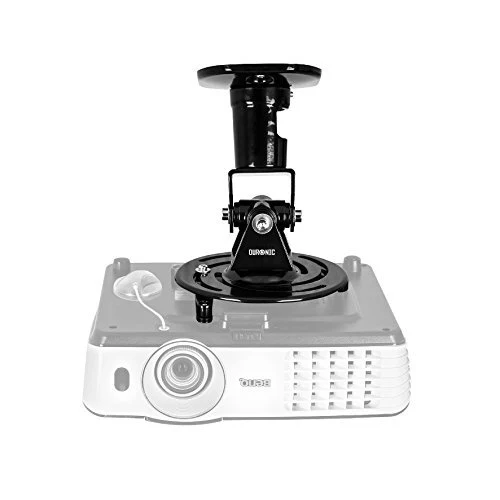 Duronic Projector Mount Stand for Ceiling or Wall Bracket PB02XL | 10kg Capacity | Multi-Fit Projector Bracket | Extendable Adjustable Clamp | Tile Swivel Rotate | Black