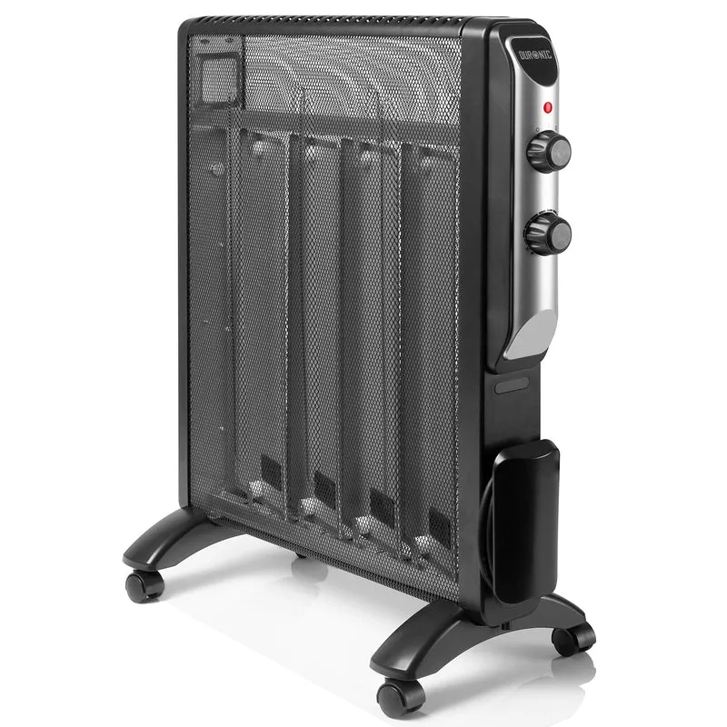 Duronic Electric Heater HV220 BK Oil Free Radiator Convection Heater 2000W Free Standing Radiator Mica Panel Heaters Portable Radiators with Micathermic Panels Convector for Home, Bedrooms, Offices