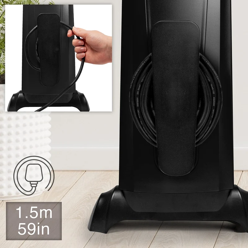 Duronic Electric Heater HV102 BK Oil Free Convection Heaters, Micathermic Panel Heaters with Remote, Portable Mica Panel Heater for Heating up Homes, Bedrooms, Offices & Garage Spaces