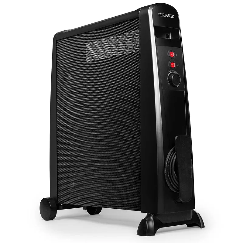 Duronic Electric Heaters HV101 BK Oil Free Convection Heater 2500W Micathermic Panel Heater Portable Mica Heater Electrical Heaters for Heating Up Homes, Bedrooms, Offices & Garage Spaces