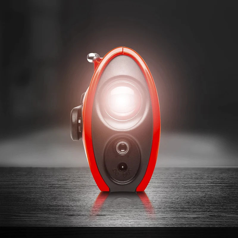 Duronic Ecohand Radio AM/FM - Wiederaufladbar - Kurbelradio mit Dynamo - Mit LED Taschenlampe - Mit Kopfhöreranschluss - Bis zu 2,5h Musik mit voller Ladung - Ladefunktion für Handy - Notfallradio
