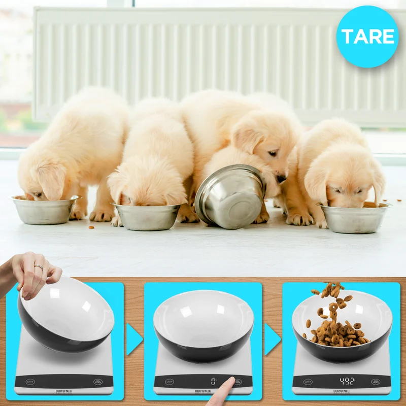 Duronic Digital Kitchen Scales KS1009 Electronic Kitchen Scale Weighing Measuring Baking Scale for Office School Cooking Baking Postal Pet Food Measurement Baker Weight Scale, with Tare LCD Display