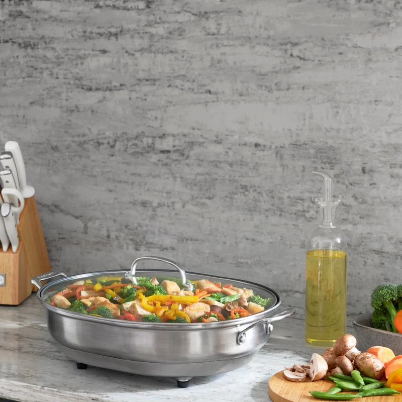 Cuisinart Sartén Eléctrico 1500 W 5.2 Litros, CSK-150NAS