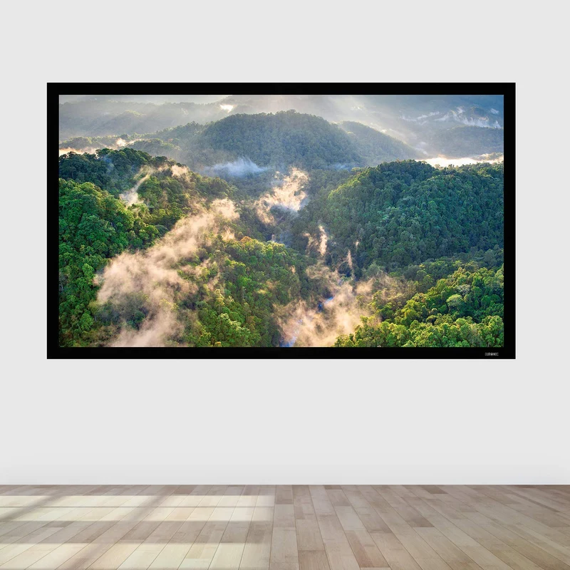 Duronic FFPS92 Leinwand | 16:9 Beamer Screen | 92 Zoll | 203 x 114 cm | Projektorleinwand für Wandmontage | Heimkino mit 4K Full HD 3D | Projektionsleinwand für Gaming, Büro, Präsentationen, Schule