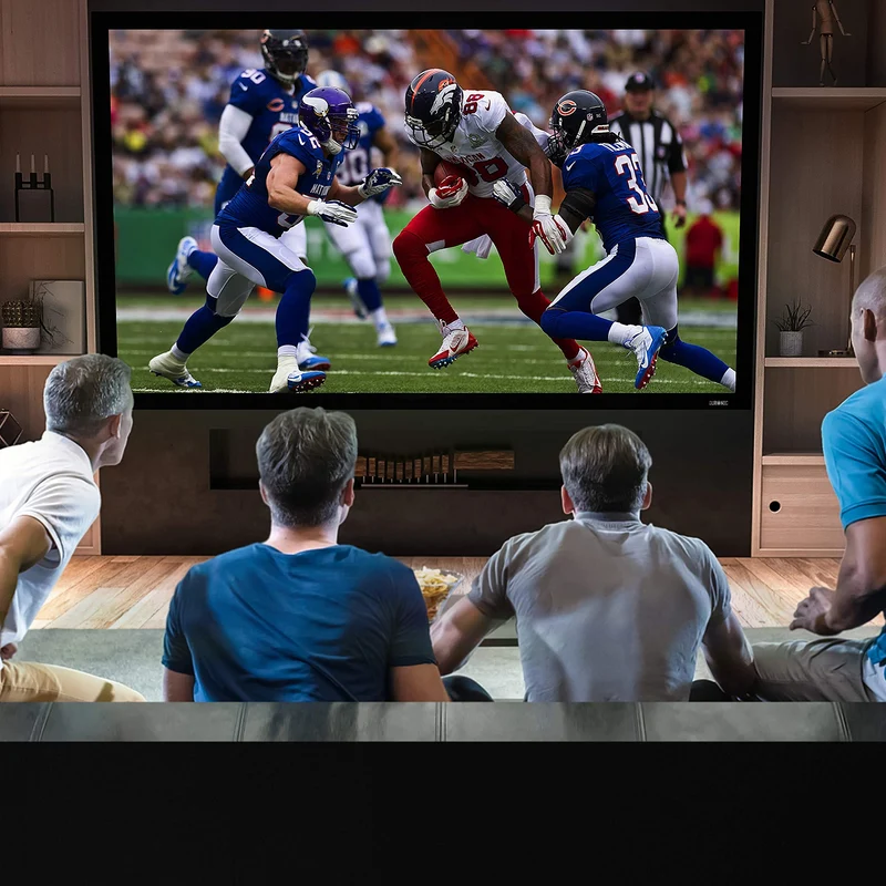 Duronic FFPS100 Leinwand | 16:9 Beamer Screen | 100 Zoll | 221 x 124 cm | Projektorleinwand für Wandmontage | Heimkino mit 4K Full HD 3D | Projektionsleinwand für Gaming, Büro, Präsentationen, Schule