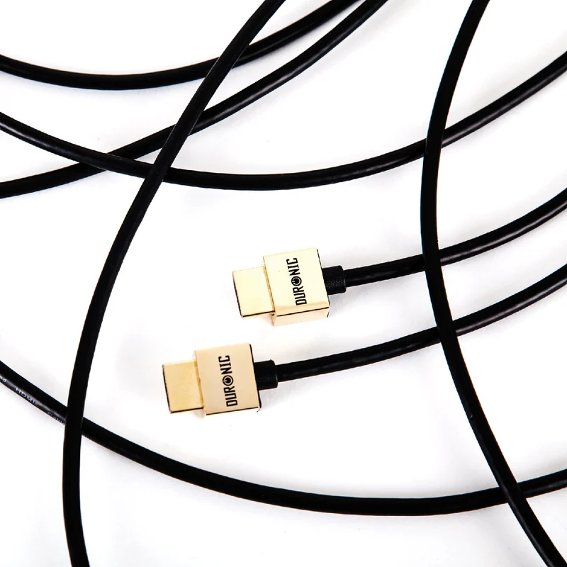 Duronic HDMI Cable (HDC02 /2), 2 Metre, Black, 1080p High Speed HDMI & Ethernet Lead, 24K Gold Plated Male Connectors, Ideal for PS4, PS3, Xbox, Nintendo, Sky+ HD, Virgin, TV, DVD, BluRay