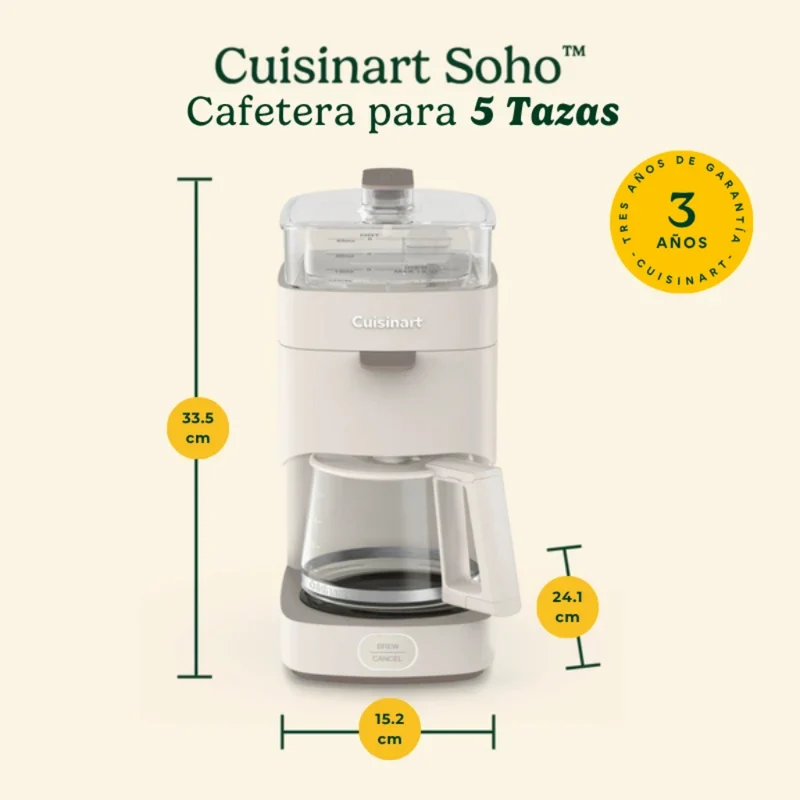 Cuisinart Coffee Maker Compacta 5 Tazas Soho, DCC-5