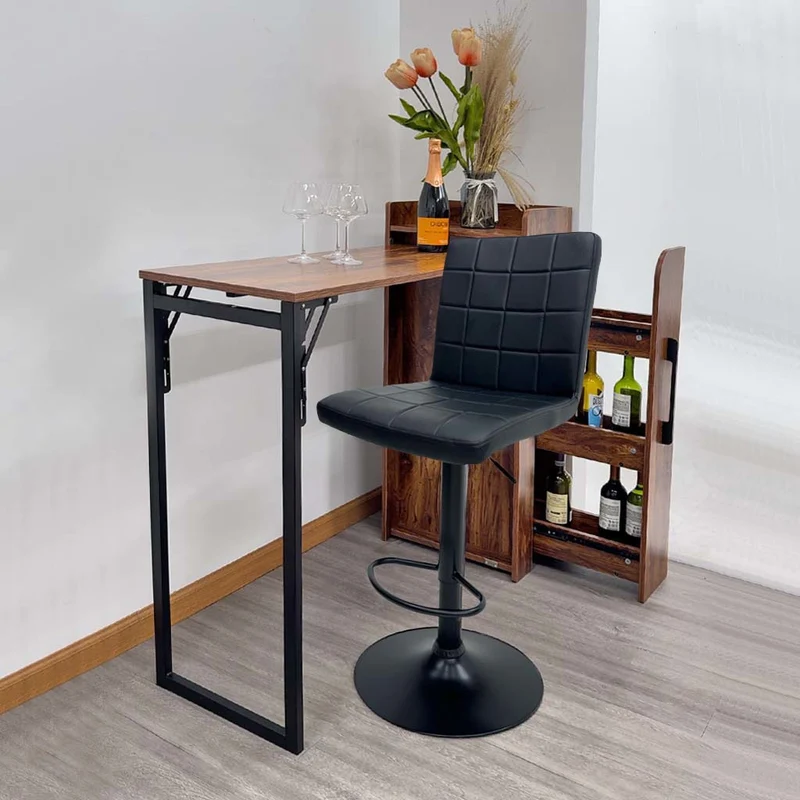 Tokoa Silla de Bar Giratoria y Ajustable 44x99-121cm