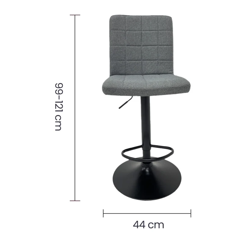Tokoa Silla de Bar Giratoria y Ajustable 44x99-121cm