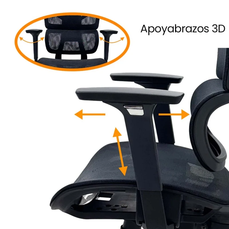Tokoa Silla Ejecutiva Ergonómica con Cabecera/Reposabrazos (OS-2197)