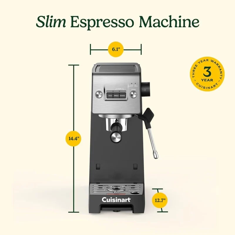 Cuisinart Máquina de Café Espresso Delgada Espresso Bar, EM-160