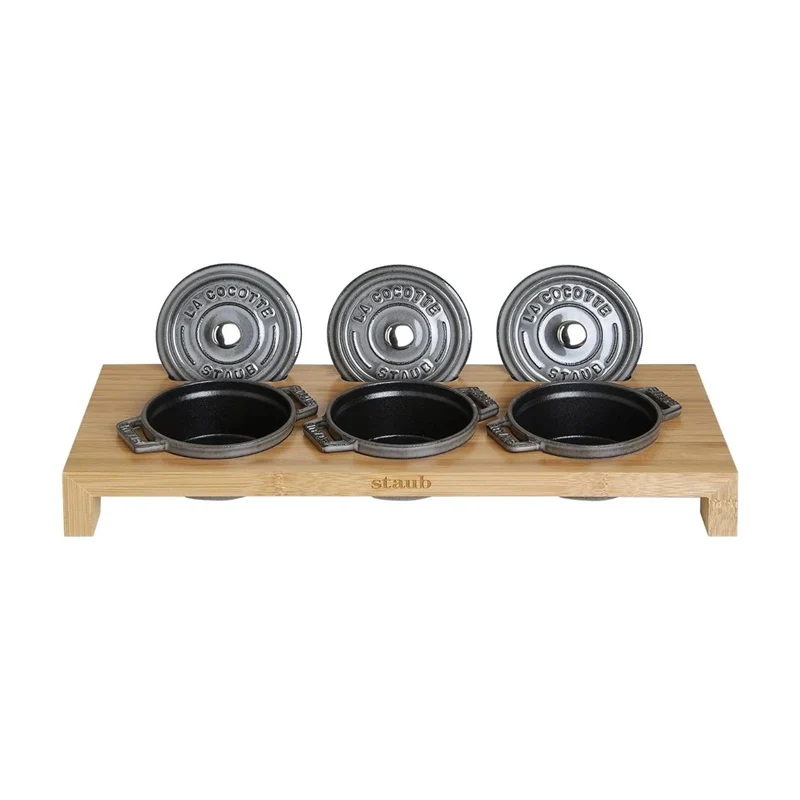 Staub Estante Fibra Madera para Ollas de 10 cm, 42 cm