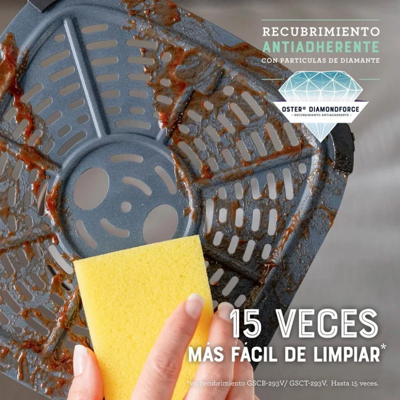 Oster Freidora de Aire Digital Diamondforce 7.5 Litros, CKSTAF75WDSSDF