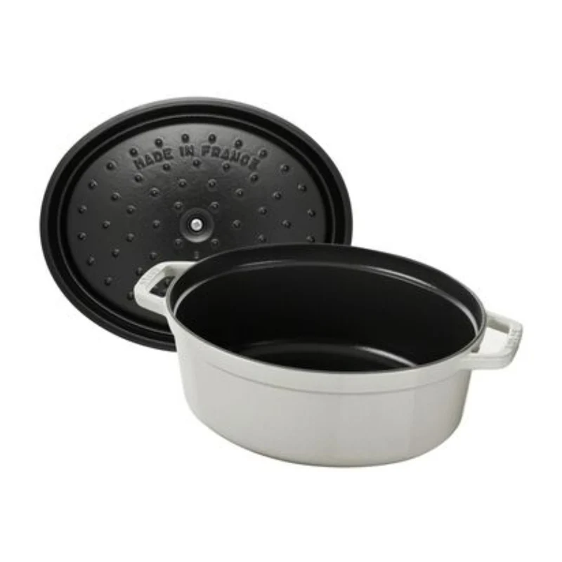 Staub Olla de Hierro Fundido Ovalada con Tapa, 29 cm