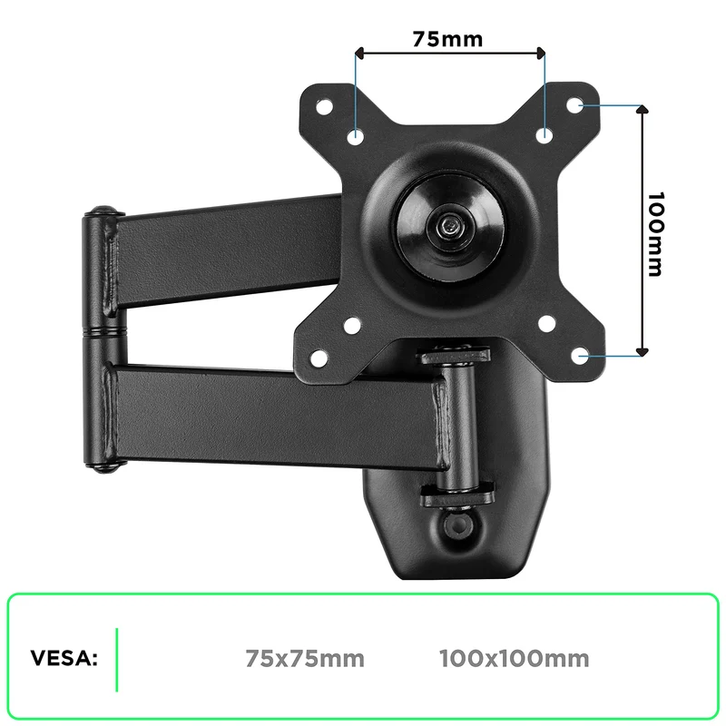 Duronic TV Bracket, TVB1120 Cantilever Wall Mount Television Screen, Tilting Action, For Flat Screen LCD / LED / OLED / QLED (TVB1120)