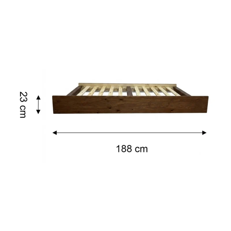 Tokoa Cama Auxiliar Individual de Madera Castaño (CA-1724)