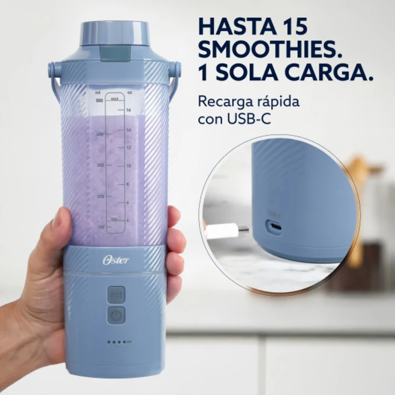 Oster Licuadora Personal Portátil Gomax 590ml, Blstgfp-mh20